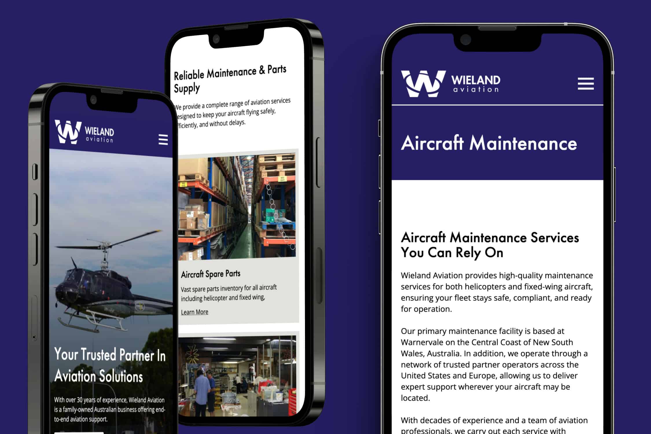 wieland aviation digital marketing website development
